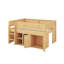 Lit mezzanine double avec armoire de rangement-339768491