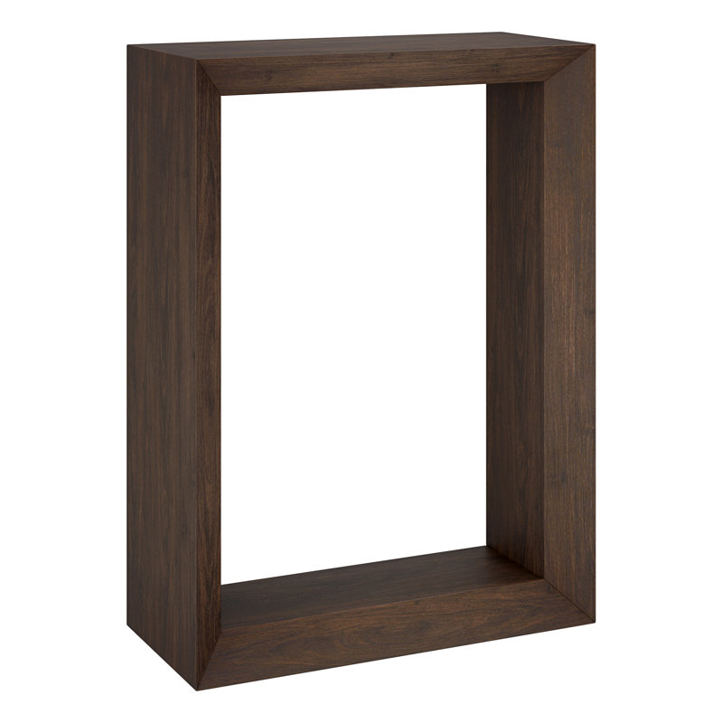 Osmond 22" Open Frame Console Table with Finished Back in Alder Brown | Contemporary Minimalist Accent Table for Entryway or Living Room
