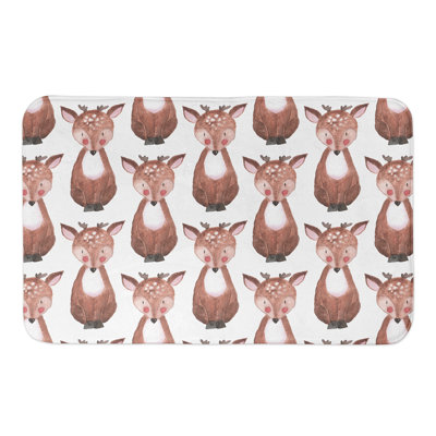 Tapis de bain à motif cerf Landin