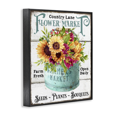 Country Lane Flower Market Giclee Art by Creatif Belle