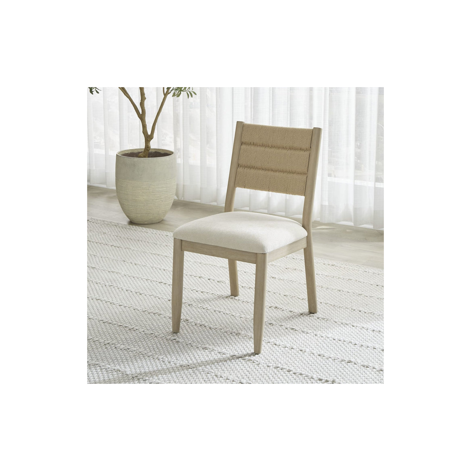 Shay Woven Side Chair, Natural