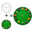 Horloge murale silencieuse en verre trempé de 30 cm, « Boules de billard colorées et amusantes pour adultes », sans tic-tac, fonctionne avec des piles AA (non incluses), décoration artistique pour la maison