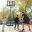 Cadre de basketball 110 * 70Cm Support de basketball réglable portable 149-305cm noir givré amovible