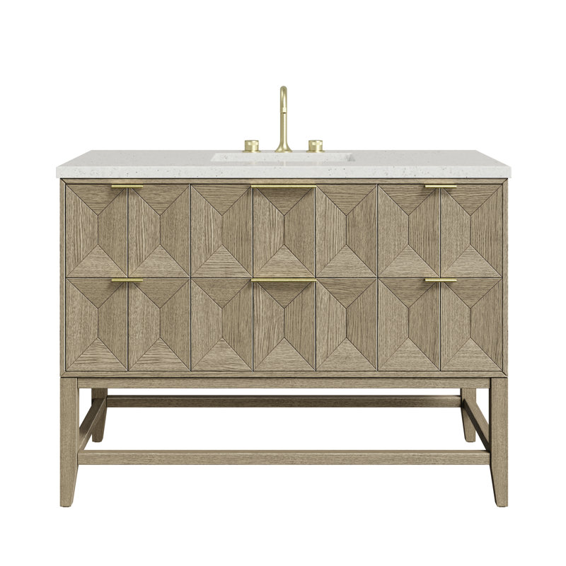 Emmeline 48'' W Single Vanity, Lime Delight Silestone, 8" Widespread