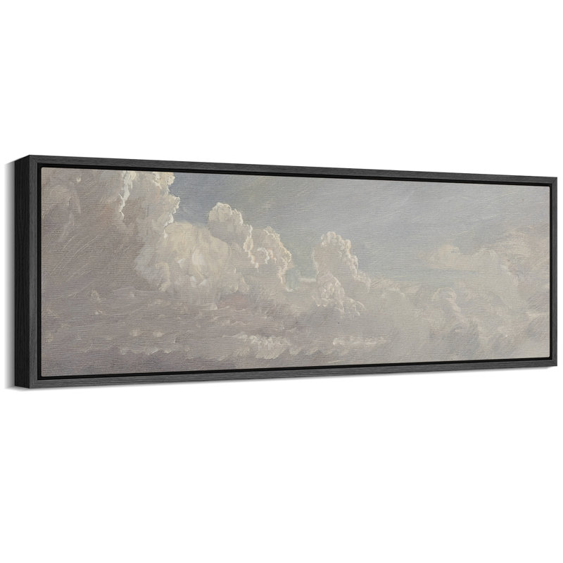 «Billowing Clouds Classic Sky Nature Landscape», reproduction d'art sur toile, H 20 po x l 60 po, Noir, noir, noir, noir