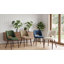 Chaise d'appoint rembourrée en velours avec pieds en bois Modern-1763711137