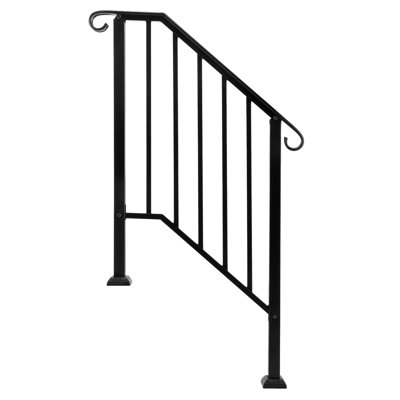 Outdoor 2 Level Iron Handrail