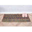 Tapis de couloir turc tissé à la main avec un motif floral rétro pour les petits couloirs et un accent de style oriental dans le style Oushak