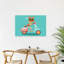 Whimsical Dog Scooter Colorful Playful Vibrant Dog Summer Wall Art Print by Mathieu - Wrapped Canvas Print-1429883915