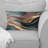 Tender Wave Harmony Liquid Gold And Turquoise - Abstract Shapes Printed Throw Pillow