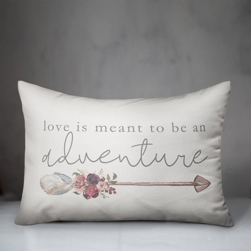 Love is Meant to be an Adventure Rectangular Pillow, Polyester/Polyfill