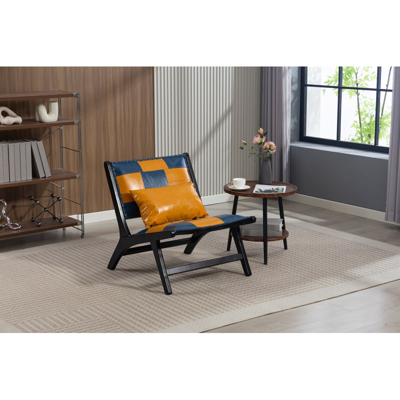 Chaise d'appoint de 25,6 po, Bleu/jaune