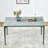 Glossy rock table with black legs, dining table,family dining table for 6-8 people
