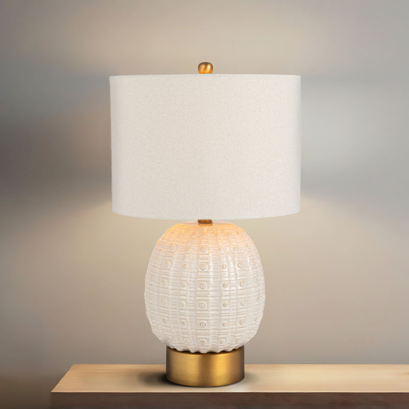 Lampe de table en grès avec glacis craquelé Adeline