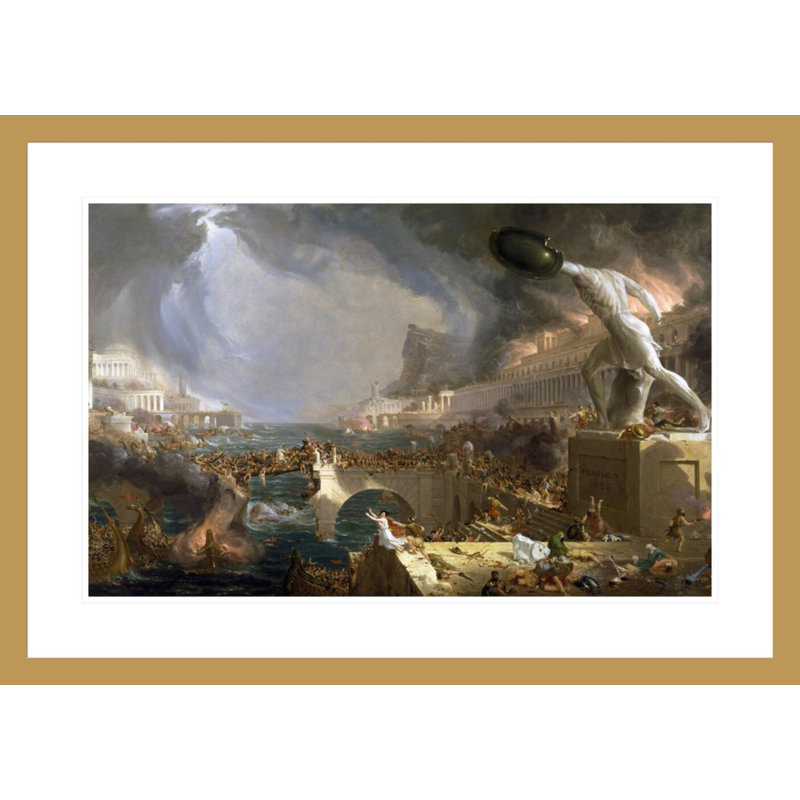 «The Course of Empire - Destruction» par Thomas Cole, impression giclée sur cadre, H 21,01 po x l 29,5 po
