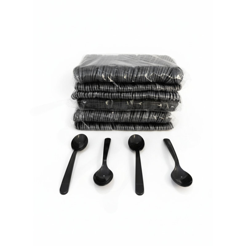 Cuillère à soupe en polypropylène 10 po x 10 po, Noir