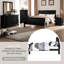 Lit-bateau noir en bois massif