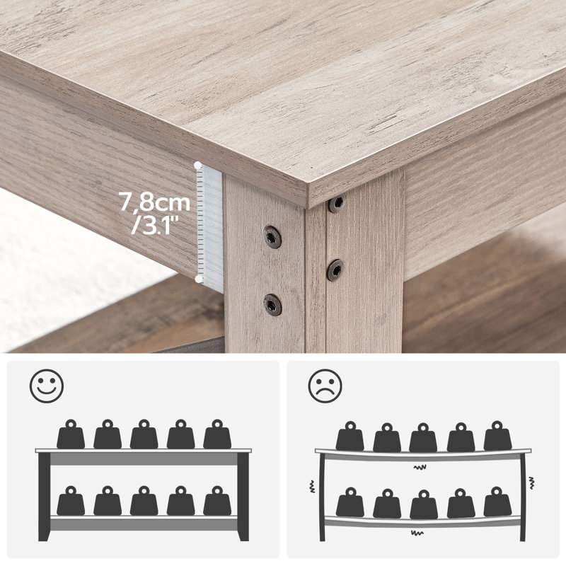 Table basse 39,4 po Armstrong, Gris