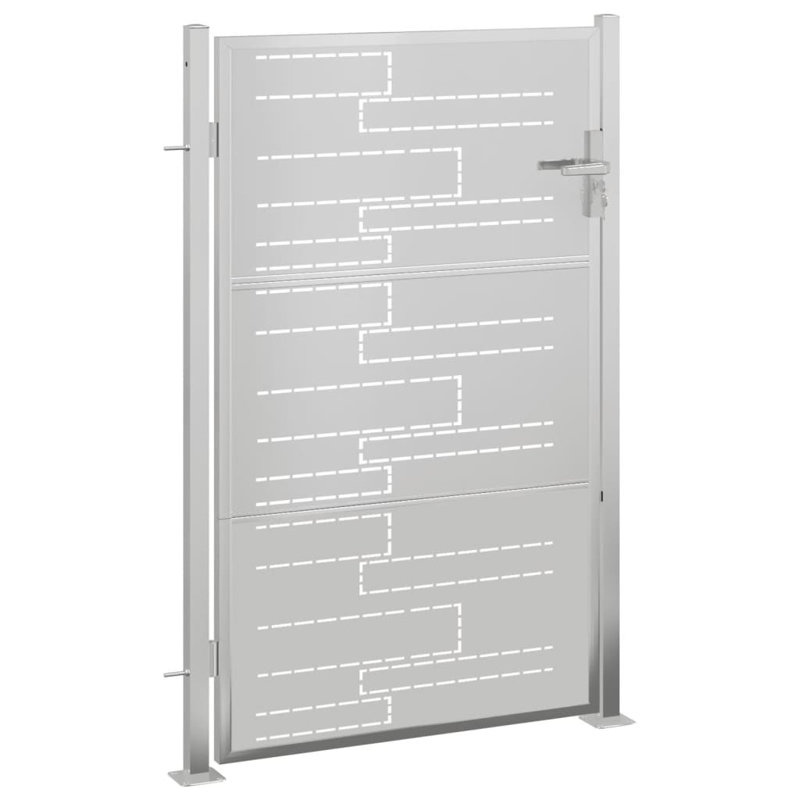 Barrière argentée en acier inoxydable, 3,3 pi H x 4,1 pi pi