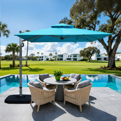 Rectangle Cantilever Umbrella with Centre Pole