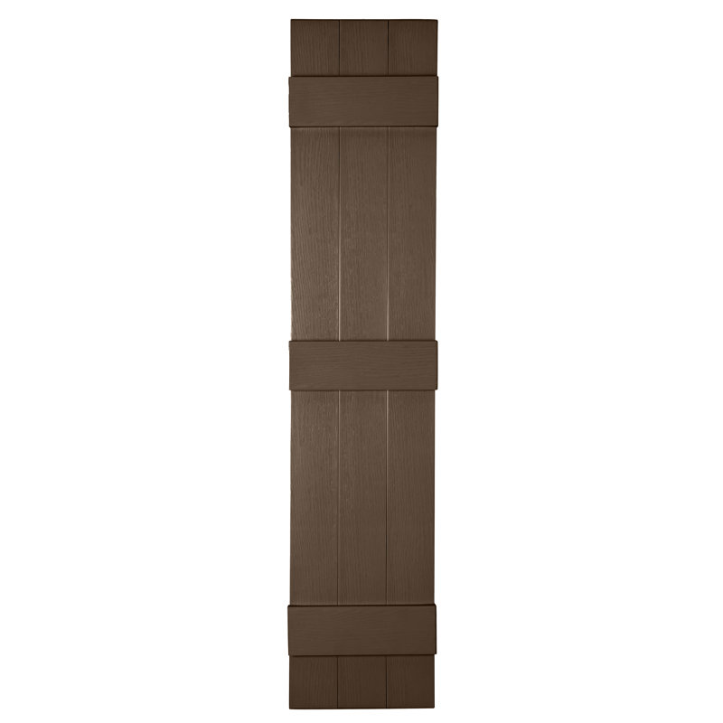 Persiennes personnalisées fermées à 3 planches, 58", Bronze