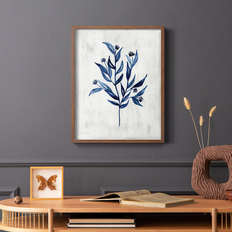 Wild Indigo III, reproduction encadrée - bois massif, H 28 po x l 22 po, Brun