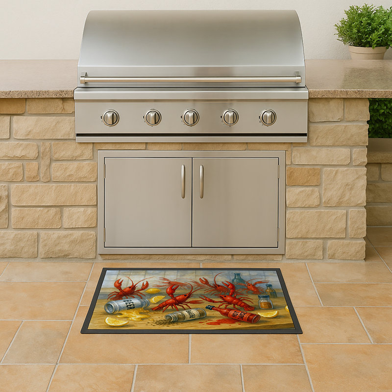 Crawfish Gone Wild Doormat, 18" W x 27" L