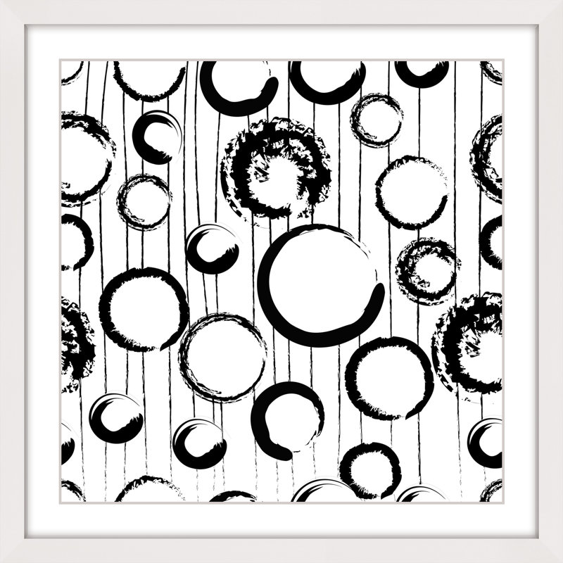 « circle variations », reproduction d’art encadrée, H 12 po x l 12 po x P 1,5 po, Cadre blanc