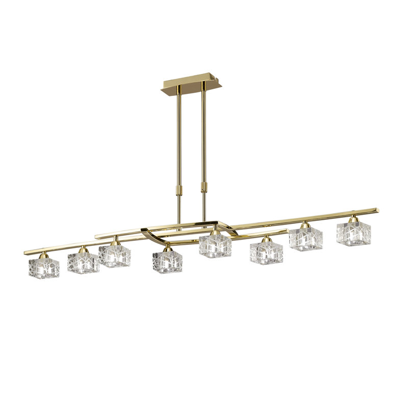 Tananger 8 - Light Kitchen Island Pendant, Polished Brass