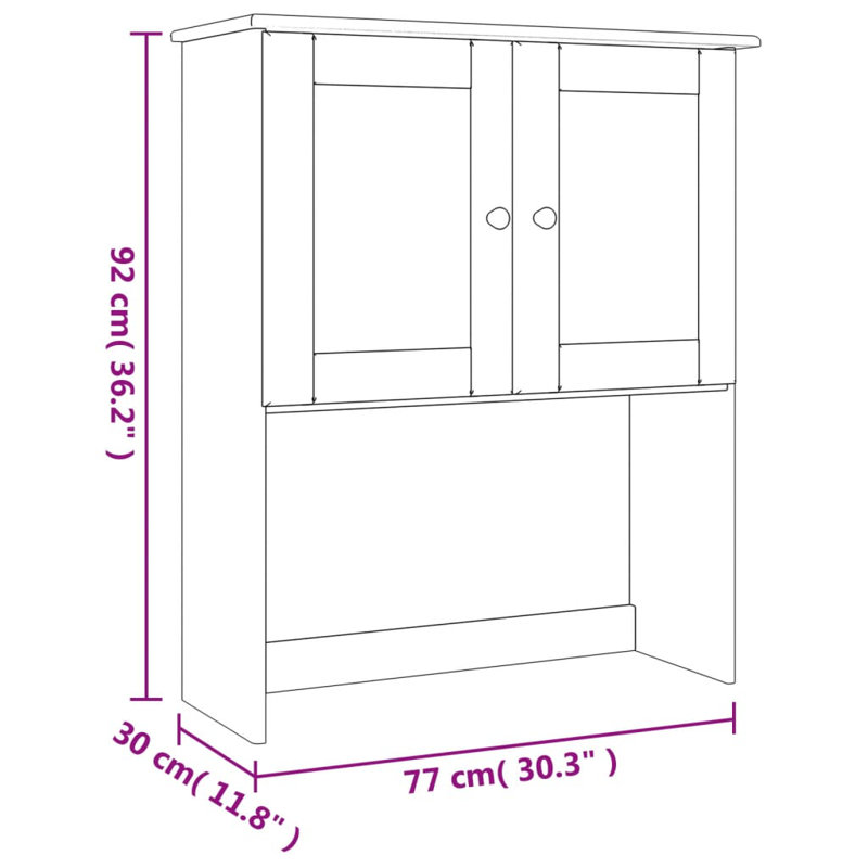 Minhazul 77cm Solid Wood Sideboard, White