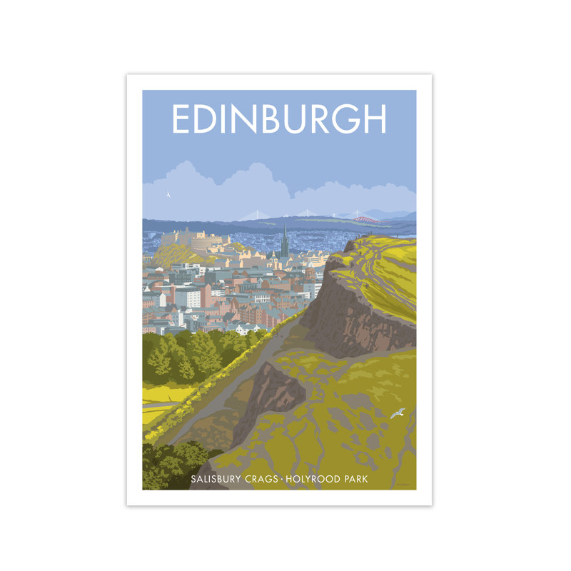 Edinburgh by Stephen Millership - Print, No Frame, 59.4 cm H x 42 cm W x 1 cm D