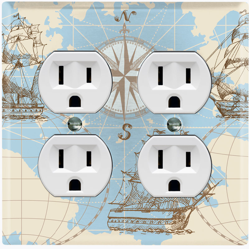 Patterned 2 - Gang Toggle Light Switch Standard Wall Plate