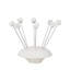 Alabaster Cocktail Pick w/Base-White