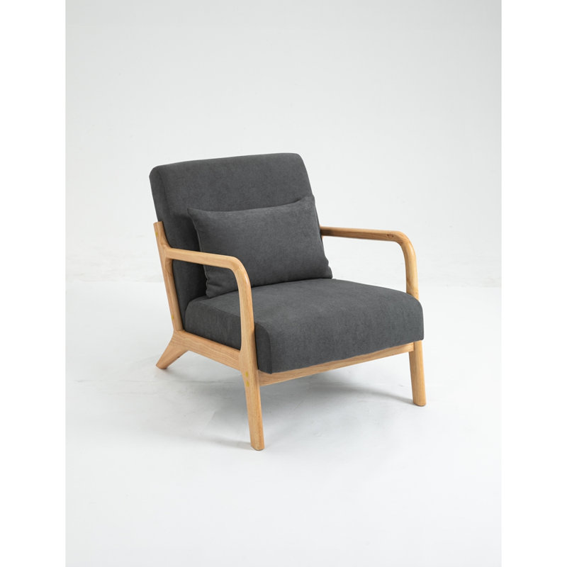 Bram 23 de large, Velours brun, Bois