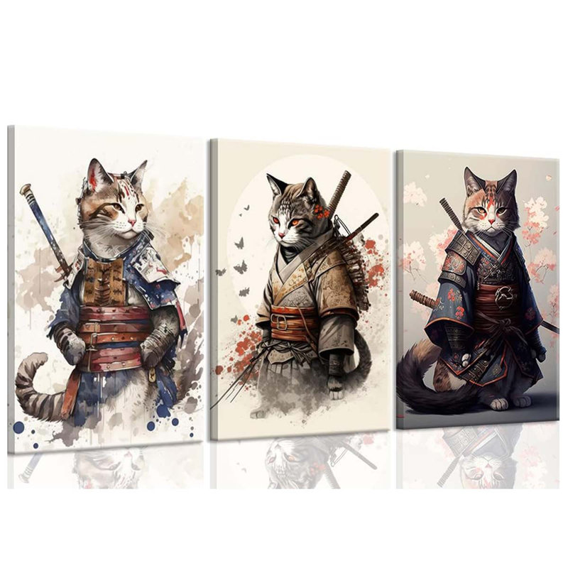 3 Piece Wrapped Canvas Print, 60 cm H x 40 cm W