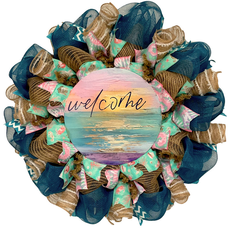 Couronne de plage Pastel Ocean Waves
