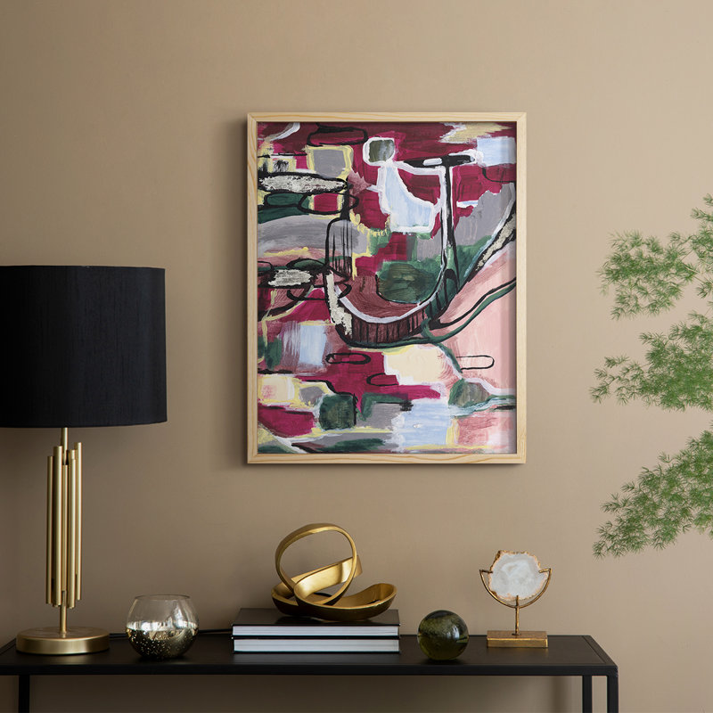 Multiple Wavelengths II Framed Print - Solid Wood, Natural, 11" H x 9" W