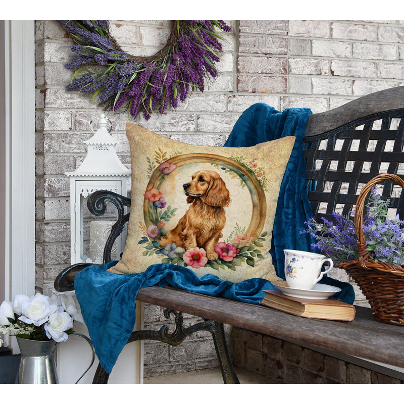 Coussin décoratif intérieur / extérieur en polyester , H 18 po x l 18 po x P 4 po