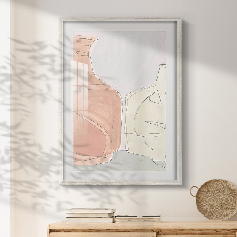 Clay I -Framed Print, 28.5" H x 20.5" W, White