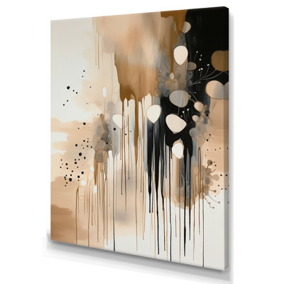 «Brown Mindful Abstraction III», reproduction d'art sur toile abstraite