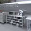 24 po X 72 po Table en acier inoxydable avec trois tablettes inférieures