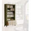 Bibliothèque verte en bois d'hévéa