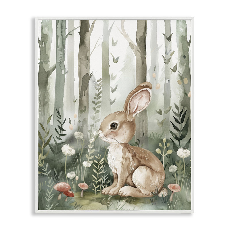  «Soft Woodland Buny», estampe numérique par LSR Design Studio, H 14 po x l 11 po