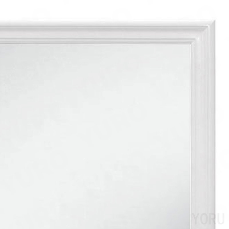 Miroir blanc, H 38,19 po x l 38,19 po, Mdf, Carrée