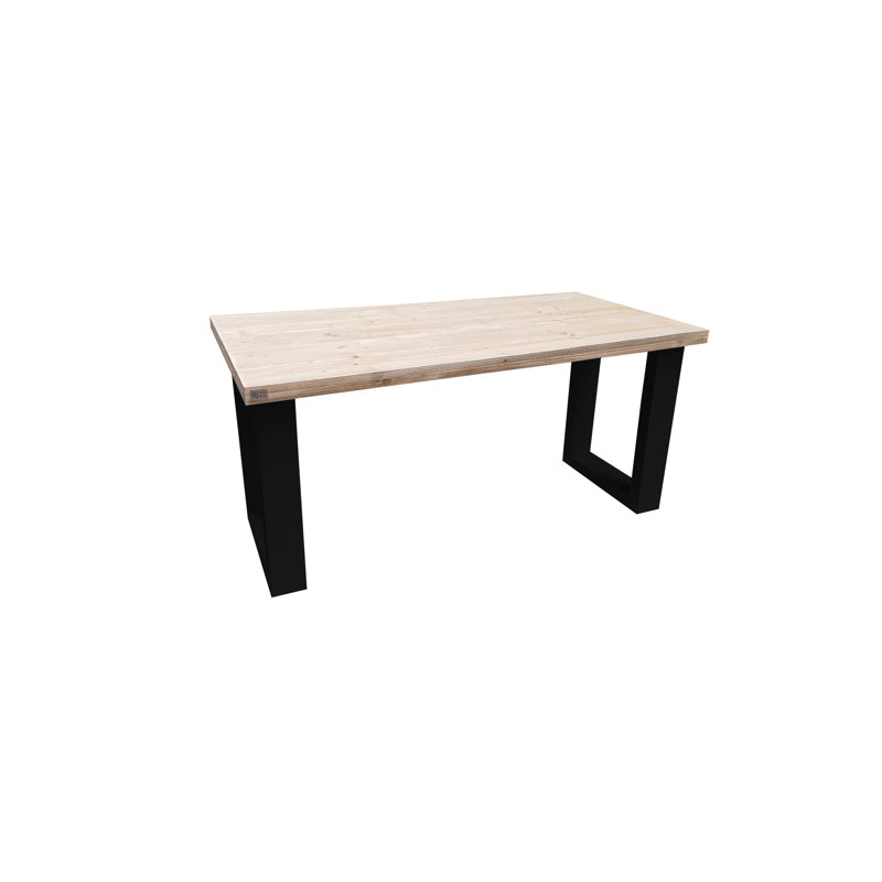 Gossoncourt Solid Wood Writing Desk, 75cm H x 160cm W x 70cm D, Black