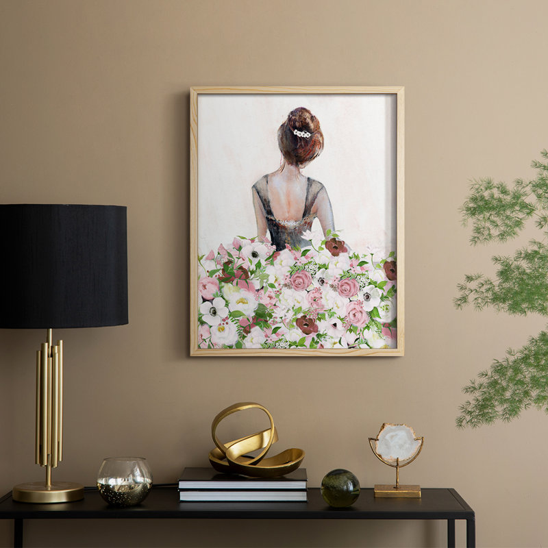 Beautiful Floral Contemplation I Framed Print - Solid Wood