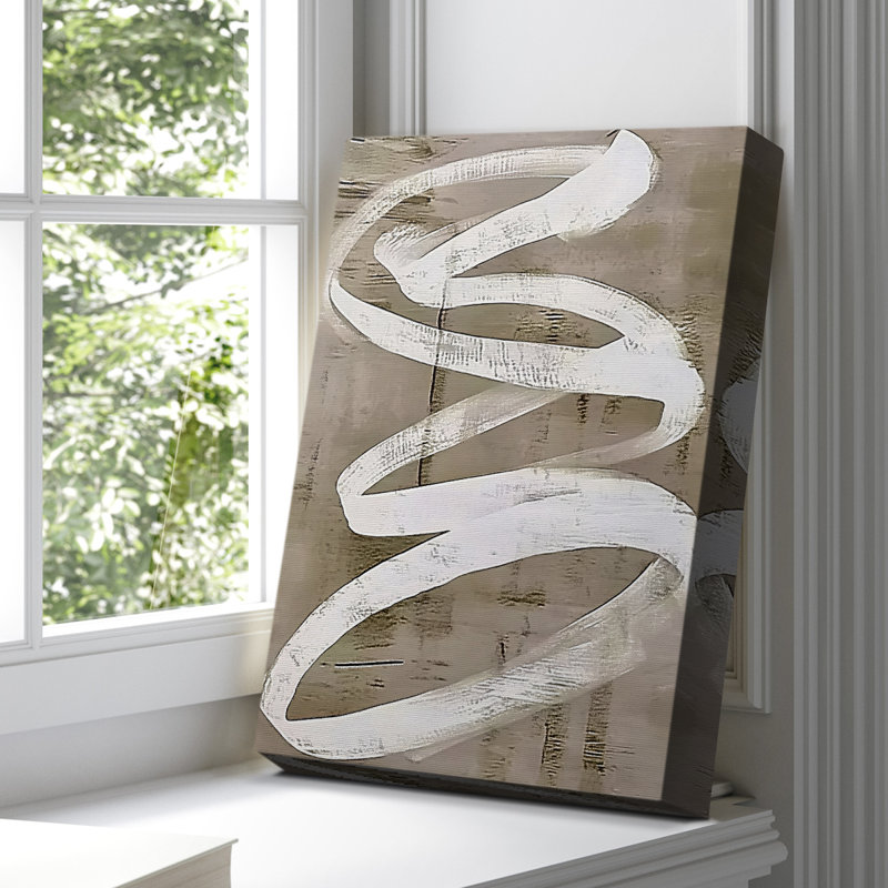 Toile tendue avec châssis abstrait CCXXVII - Prêt à être accroché, H 60 po x l 40 po