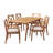 Orchard Hill 6 - Person Acacia Wood Patio Dining Set with Rectangular Table , Cushions Included-36520717-36520718