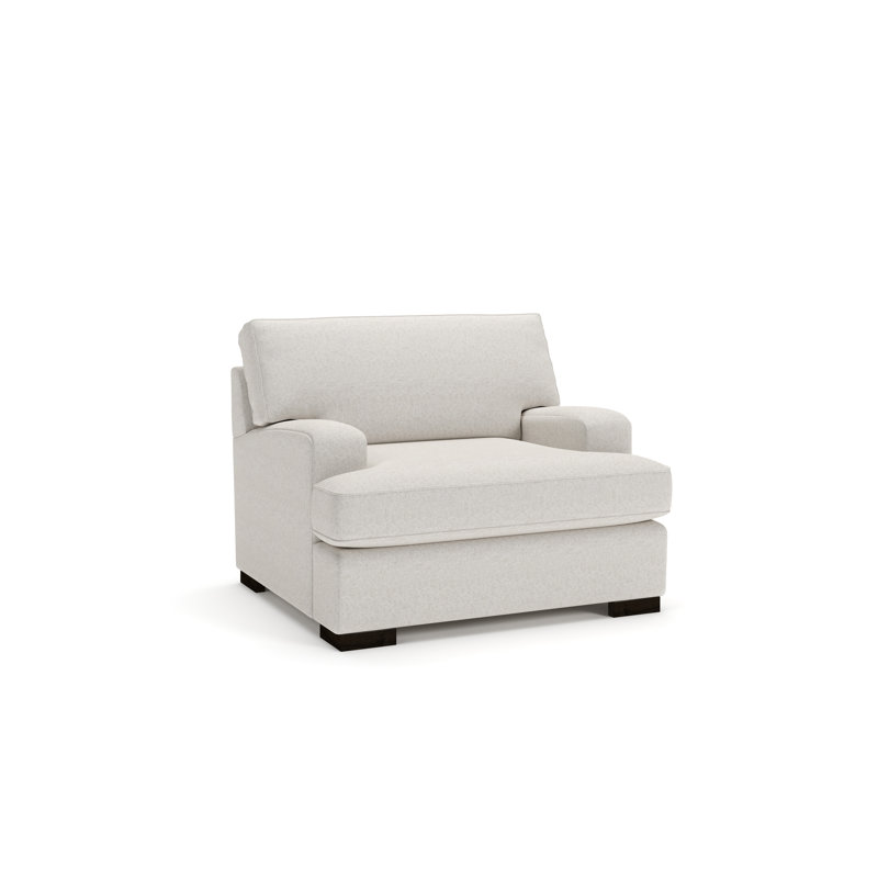 Brooklyn Cotton Accent Chair, Macarena Light Gray Basketweave