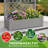 59" Tall Raised Garden Bed,Outdoor Large Resin Planter Box With Trellis And Drain Plug For Climbing Plants-1357457499